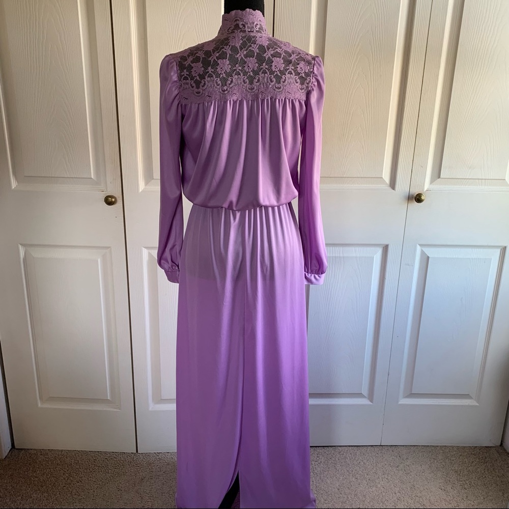 Vintage Purple Dress Size 9/10 - Picture 5 of 11